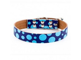 Imagen del producto Petuky collar antiparasitario estampado lunar azul XL